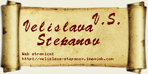 Velislava Stepanov vizit kartica